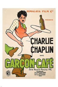 CHARLIE CHAPLIN in the GARCON DE CAFE movie poster COLLECTORS COMEDY 24X36