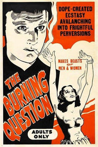 adult movie poster THE BURNING QUESTION dope perversions CULT FAVE 24X36 hot