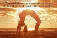 find PEACE within yourself PHOTO POSTER yoga quote SELF AWARENESS calm 24X36