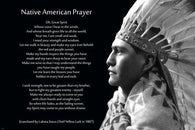 native american PRAYER vintage PHOTO POSTER indian headdress profile 24X36