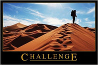 CHALLENGE inspirational and motivational photo poster BLUE SKY SAND 24X36