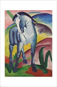 blue horse FRANZ MARC vintage painting ART POSTER graceful animal RARE 24X36