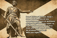 historic figure quote poster WILLIAM WALLACE SCOTTISH INDEPENDENCE 24X36 hot