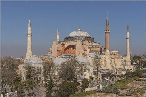 world famous landmark HAGIA SOPHIA, ISTANBUL travel poster COLLECTORS 24X36