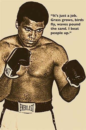 MUHAMMAD ALI CHAMPION BOXER sports photo QUOTE poster WORLD CLASS 24X36 bold