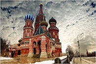 russian architecture ANCIENT ONION DOMES photo poster AMAZING SKY 24X36