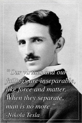 INSPIRING quote poster NIKOLA TESLA inventor electrical engineer 24X36 BOLD