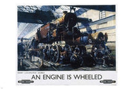 AN ENGINE IS WHEELED vintage poster BRITISH AIRWAYS mechanical NEW 24X36 HOT