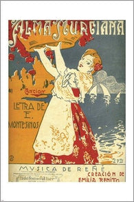 EMILIA BENITO alma murciana partitura VINTAGE ITALIAN AD POSTER 24X36 rare