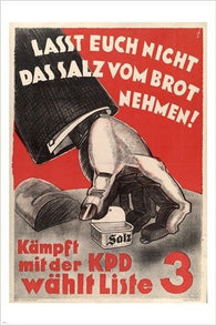 ARTSY GERMAN interwar communist vintage poster POLITICAL 24X36 collectors