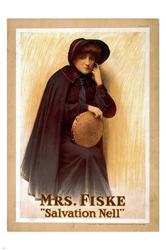 vintage art poster MRS. FISKE 
