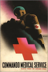HEALTH COMMANDO MEDICAL SERVICE poster BY ARTIST abram games 24X36 MILITARY