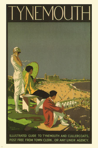 TYNEMOUTH travel poster VINTAGE A. Lambart UK1926 24X36 collectors UNIQUE