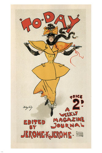 TODAY MAG COVER VINTAGE POSTER Dudley Hardy United Kingdom 1895 24X36 Lively