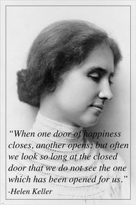 HELEN  KELLER inspirational quote poster DEAF BLIND AUTHOR 24X36 motivating