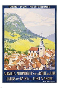 french automotive services VINTAGE TRAVEL poster CHARMING VILLAGE 24X36 hot