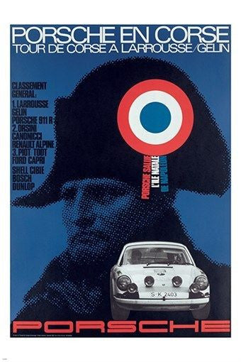 vintage sports poster RACE CAR sleek stylish COLLECTORS GEM 24X36