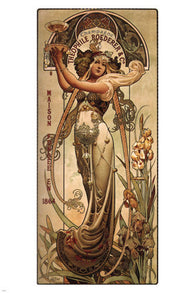 CHAMPAGNE théophile roeder VINTAGE ad POSTER L. HINGRE FRANCE 1897 RARE - SW0