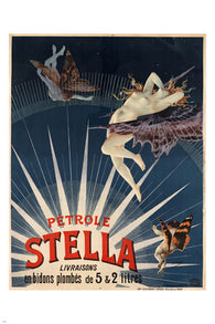 Pétrole Stella FRENCH VINTAGE ADVERTISING Poster 1897 24X36 Unique Art