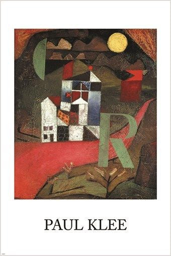 VILLA R 1919 paul klee ABSTRACT MODERN vintage painting art poster 24X36 HOT