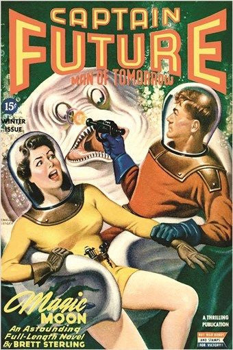 captain FUTURE vintage comic book COVER POSTER science fiction RARE 24X36