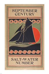 SEPTEMBER CENTURY vintage mag cover poster SALT-WATER NUMBER classic 24X36