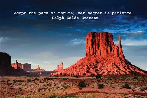 ARIZONA RED ROCK photo poster BLUFFS BEAUTIFUL SKY quote on nature 24X36 GEM