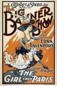 vintage theater poster EDNA DAVENPORT in THE GIRL FROM PARIS 24X36 sexy fun