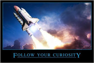 FOLLOW YOUR CURIOSITY motivational inspirational poster SCIENTIFIC 24X36