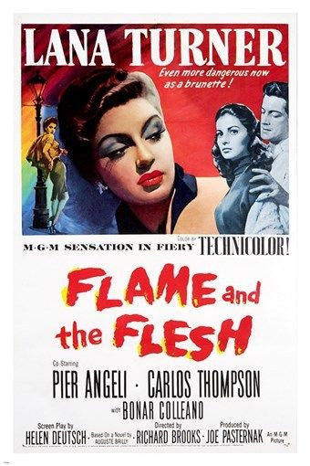 1954 the FLAME and the FLESH vintage movie poster LANA TURNER singer 24X36