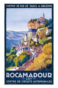 ROCAMADOUR vintage FRENCH travel poster BEAUTIFUL PICTURESQUE 24X36 prized