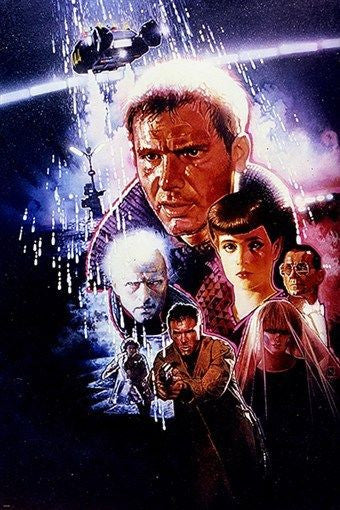 BLADE RUNNER vintage movie poster COLLAGE harrison ford SEAN YOUNG 24X36