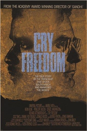 CRY FREEDOM rare movie poster RICHARD ATTENBOROUGH director HISTORIC 24X36