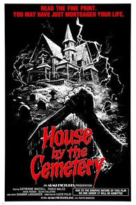 1981 THE HOUSE BY THE CEMETERY movie poster HORROR THRILLS CHILLS 24X36