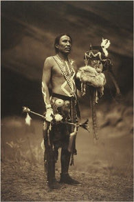 vintage poster A NAVAJO MAN representing the YEBICHAI GOD zahabolzi 24X36