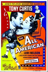 TONY CURTIS LORI NELSON movie poster THE ALL AMERICAN football star 24X36