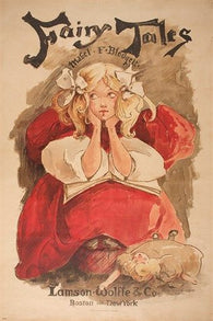 FAIRY TALES vintage ad poster ETHEL REED kid friendly COLLECTORS rare 24X36