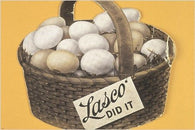 vintage AD POSTER  brown wickerwork basket 1900 COLLECTORS 24X36 rare gem