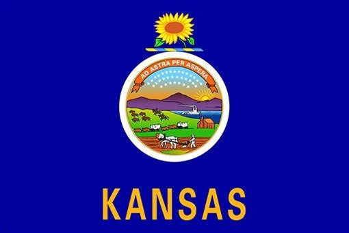 state flag official poster KANSAS historic collectors POLITICAL 24X36 new