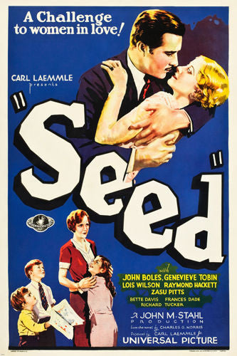 1931 SEED MOVIE POSTER BETTE DAVIS JOHN BOLES twisted family drama 24X36 -PW0