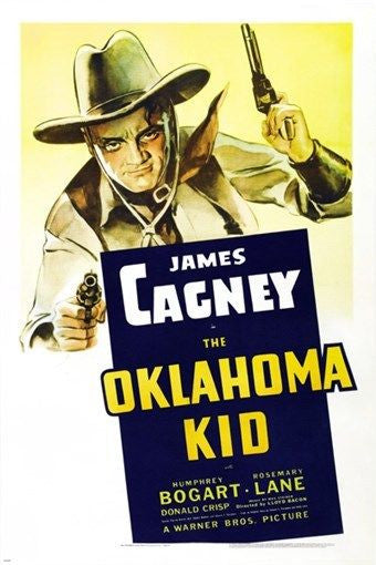 the oklahoma kid JAMES CAGNEY 1939 movie poster HUMPHREY BOGART guns 24X36