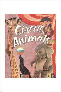 circus animals VINTAGE ART POSTER giraffe elephant seal KID FRIENDLY 24X36