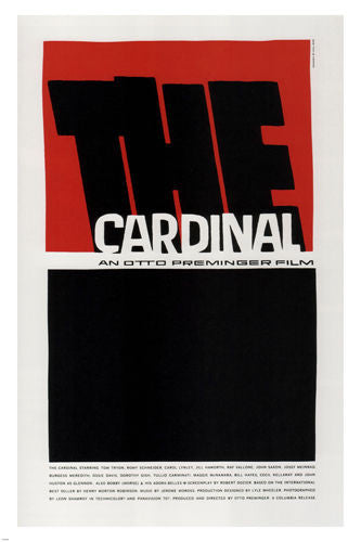 The Cardinal by Otto Preminger MOVIE POSTER JOHN HUSTON 1963 24X36 hot new