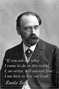 EMILE ZOLA, french author INSPIRATIONAL MOTIVATIONAL quote poster 24X36