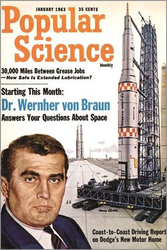 popular science VINTAGE MAGAZINE COVER POSTER jan 1963 technology 24X36 NEW