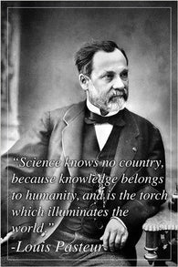 inspirational quote poster LOUIS PASTEUR renowned scientist 24X36 RARE