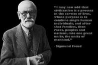 famous psychoanalyst SIGMUND FREUD photo quote poster UNITY MANKIND 24X36