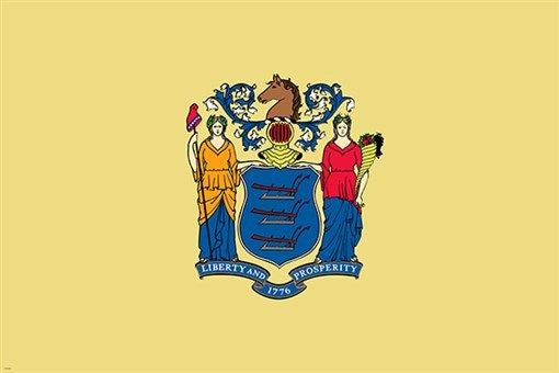 NEW JERSEY official flag poster COLLECTORS political SYMBOLIC historic 24X36
