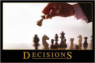 inspirational and motivational poster DECISIONS strategic COMPETITIVE 24X36