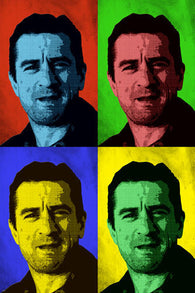 ROBERT DE NIRO celebrity ACTOR pop art poster MULTIPLE IMAGES 24X36 colorful
